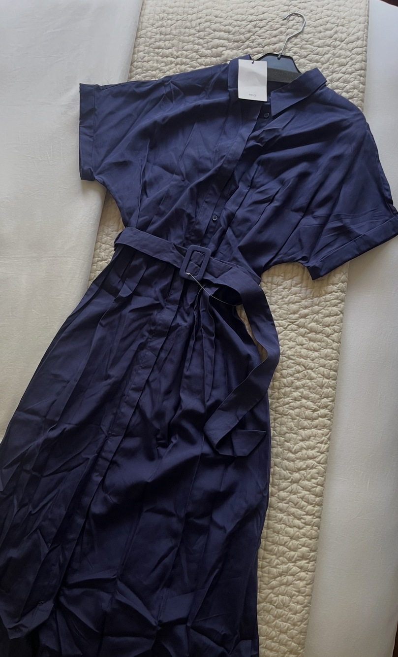 Lyocell belted shirt dress